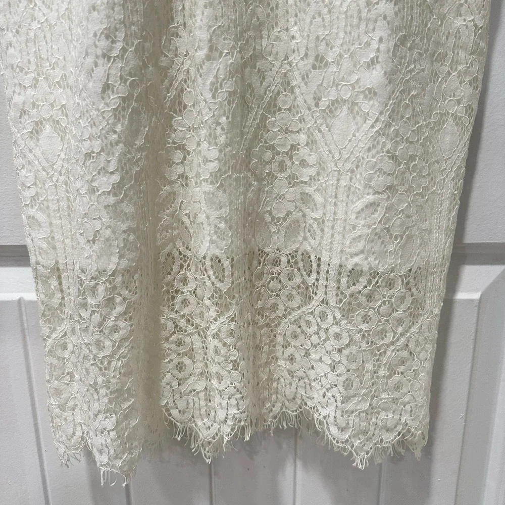 Lulu’s White Lace Short Sleeve Midi Dress - Picture 8 of 12